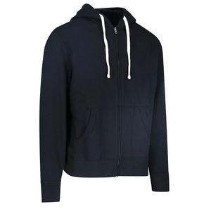 Sudaderas con capucha de algodón de diseño liso con logotipo frontal personalizado para hombre, de tejido de punto, de gran tamaño, con media cremallera, de peso pesado, a precios económicos. - Product Image 3