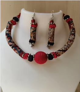 Collar de Boda Vintage Hecho a Mano para Mujer, Diseño Clásico con Forma de Corazones, Nueva Tendencia, Joyería de Moda con Cuentas de Tela de Algodón - Product Image 4