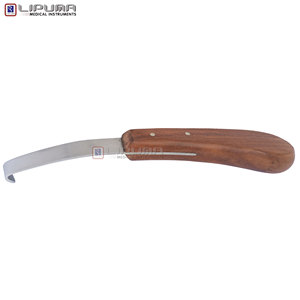 Cuchillo de Pezuña de Doble Punta LIPUMA para Cuidado Equino, Mango de Madera, Hoja de Acero Inoxidable Ultra Afilada, Recortador de Pezuñas para Caballos y Ganado - Product Image 6