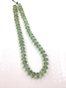 Perles de pierres précieuses en améthyste verte naturelle, taille checker, pour la création de bijoux fins, collier en pierres précieuses - Product Image 5