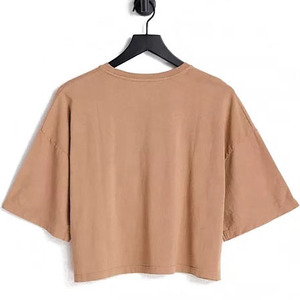 T-shirt court pour femmes, élégant et décontracté, en coton, pour l'été, avec logo personnalisé, fournisseur OEM, t-shirts pour femmes - Product Image 5