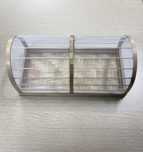 Cubierta de bambú vietnamita para alimentos, tipo tienda de campaña, con bandeja, hecha a mano, ecológica, protector de alimentos para cocina, ¡la más vendida! - Product Image 2