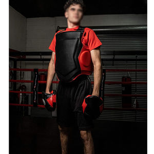 Protector de Pecho de Cuero PU Personalizado en Color Negro y Rojo para Boxeo, Entrenamiento y Combate, Precio al por Mayor, OEM - Product Image 5
