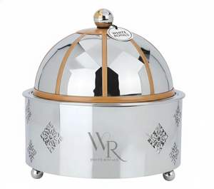 Casserole élégante dorée de luxe avec couvercle miroir, idéale pour les mariages, les fêtes et les buffets domestiques, pour garder les aliments au chaud. - Product Image 6