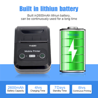 Imprimante thermique de reçus mini 58 mm avec garantie de deux ans, USB BT portable, imprimante de tickets mobile, compatible avec Android/IOS/Windows