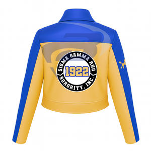Chaqueta de Cuero PU de Alta Calidad para la Hermandad Sigma Gamma Rho SGR, Corte Ajustado, Estilo Racing, Personalizable con Cualquier Logotipo - Product Image 3