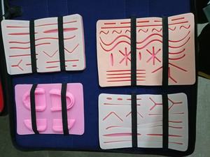 Kit de sutura rosa para práctica médica, almohadilla de sutura extragrande, Kit de estudiante quirúrgico, almohadilla de silicona de sutura, Etiqueta Privada - Product Image 3