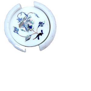 Posavasos de mármol de nuevo estilo, regalo de Calidad única, posavasos de mármol personalizado, piedra y incrustaciones de Metal del fabricante indio - Product Image 4