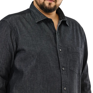 เสื้อเชิ้ตยีนส์ผู้ชายไซส์ใหญ่ ผ้าคุณภาพดี ขายส่ง สวมใส่สบาย ปรับแต่งได้ มีตัวอย่างฟรี คุณภาพเยี่ยม - Product Image 3