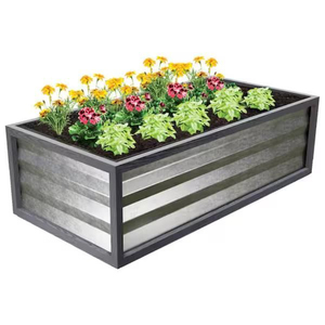 Wholesale Metal Garden Bed Kit Weatherproof Iron <b>Planter</b> Box For Organic Gardening Heavy Duty Outdoor Elevated Flower Bed - Product Image 1