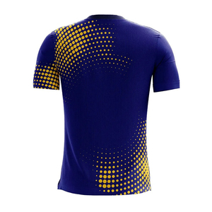T-shirt décontracté pour homme à col rond, respirant, confortable, jersey coupe classique, motif uni, impression numérique, jersey de sport - Product Image 2
