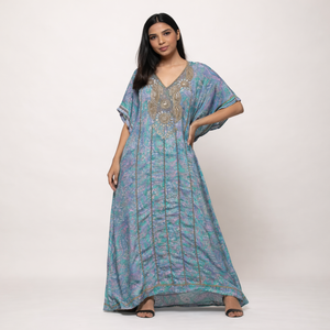 Robe de soirée sirène longue brodée pour femme, style moderne et haut de gamme |   Robe de soirée élégante pour mariages, galas, occasions spéciales, Inde - Product Image 1
