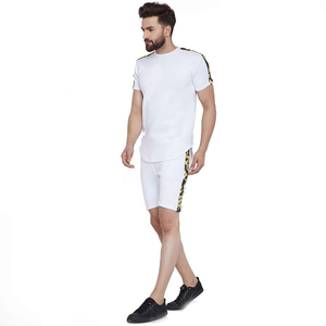 Ensemble d'été Performance : T-shirt court 100 % coton respirant, séchage rapide, doux, style urbain, tenue de sport, streetwear, personnalisable OEM - Product Image 3