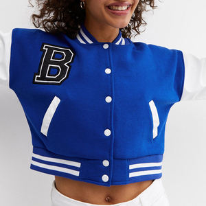 Nouvelle Arrivée 2026 – Blouson Varsity Court Femme Personnalisé avec Logo OEM, Haute Qualité, Manches Longues, Vente Chaude - Product Image 3