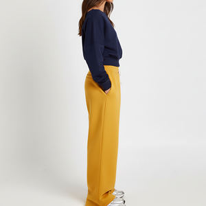 OEM Spring Summer Joggers Set Women Off Shoulder Long Sleeve <b>Top</b> Low MOQ Cotton Sportswear Drawstring Waist 2 Piece Suit - Product Image 3