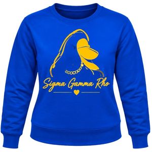 Sudadera con Cuello Redondo para Mujer Sigma Gamma Rho, Azul Rey, con Gráfico de Letras Griegas Personalizadas, Estilo Casual, para la Universidad, Moda Urbana - Product Image 1