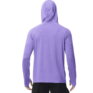 Sudadera con Capucha Morada de Manga Larga para Hombre, Protección Solar UPF 50, Impermeable, de Secado Rápido, de Poliéster, para Pesca, con Estampado, para Adultos - Product Image 6