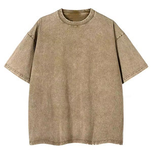 Camiseta de Algodón de Color Sólido para Hombre, Talla Grande, Manga Corta, Cuello Redondo, Diseño Informal de Punto Jersey - Product Image 1