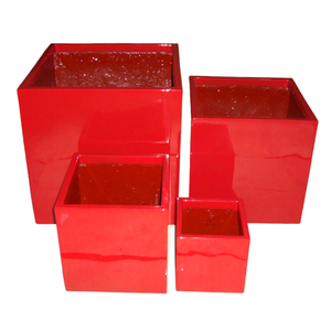 Pots de fleurs minimalistes pour hôtels, fabriqués au Vietnam, faible MOQ, pots en fibre de verre. - Product Image 2