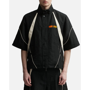 Conjunto Casual de Verano para Hombre, Dos Piezas en Negro Sólido, Pantalones Cortos y Camiseta Estampados para Usar en la Calle - Product Image 1