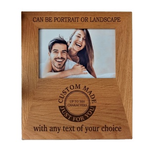 Personalized Engraved Solid Wood Photo <b>Frame</b> <b>Wholesale</b> Custom Text <b>Picture</b> <b>Frame</b> for Wedding Anniversary Birthday Gift Decor - Product Image 1