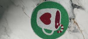 Mantel Individual Ovalado de 14-15 Pulgadas Hecho a Mano con Cuentas, Técnica de Jacquard de Algodón Bordado, Antideslizante, Lavable, Ecológico para el Hogar - Product Image 4