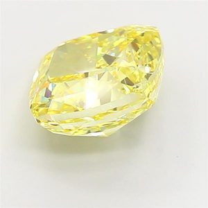 Diamant jaune vif élégant cultivé en laboratoire, choix brillant, bijoux de luxe, pierre précieuse en vrac taille coussin, certifié type CVD - Product Image 3