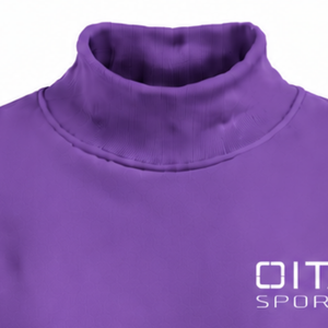 Sudadera de cuello alto para mujer, color violeta, manga larga, holgada, de forro polar, informal, para invierno, estilo urbano - Product Image 3