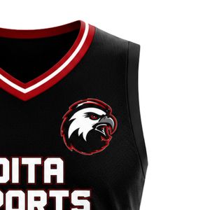 Camiseta de Baloncesto Negra y Roja para Hombre, Sin Mangas, Uniforme de Equipo, Transpirable, Ligera, para Entrenamiento Atlético, Partidos Deportivos y Rendimiento - Product Image 5