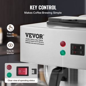 12 tazze di caffè elettrico commerciale a goccia con caraffa termica per l'ufficio del ristorante o uso del caffè - Product Image 4