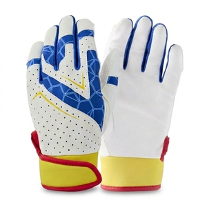 Custom Logo Baseball Batting Gloves OEM Wholesale Soft Leather Non Slip Breathable High Quality Softball Batting Gloves - Product Image 1