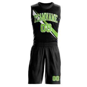Tenue de basketball à prix de gros pour jeunes, uniforme de sport personnalisé avec logo, ensemble de sport léger pour hommes. - Product Image 2