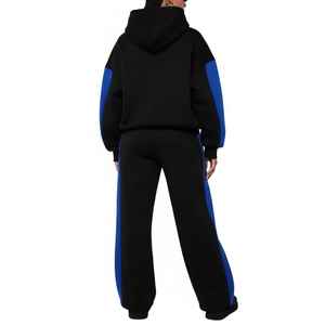 Conjunto de Sudadera con Capucha y Pantalones de Forro Polar Unisex para Mujer, Estilo Urbano, Lavado Ácido, Color Liso, Novedad 2025, de Gran Venta, con Insignia Personalizada - Product Image 2