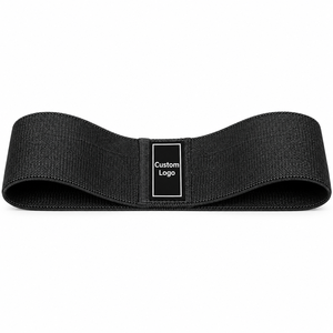 Banda de tela con logo personalizado para ejercicios de sentadillas, entrenamiento de glúteos, accesorios de fitness para mujer, ropa de gimnasio en casa, producto al por mayor - Product Image 1