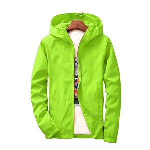 Chaqueta con Capucha Cortavientos para Hombre, Manga Larga, Ropa de Abrigo de Primavera, Azul Oscuro, Chaqueta de Poliéster para Adultos - Product Image 4
