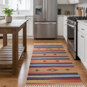 Tapis et ensembles de tapis de couloir en coton, réversibles, pliables, en peluche, faits main, modernes, lavables en machine, à épaisseur personnalisable, pour la maison et la chambre - Product Image 1