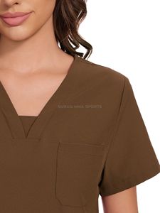 Unisex <b>Doctor</b> Medical Scrub Uniform <b>Set</b> Oxford Fabric Stretch Nurses Workwear Scrubs with Customized Color & Logo - Product Image 5