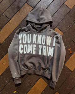 Sweats à capuche courts en coton lavé à l'acide du fabricant personnalisés Vintage Boxy Fit Heavy Weight pour hommes Rhinestone Print Fleece Thick - Product Image 4