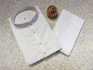 Conjunto de Kurta y Pijama Tradicional para Hombre en Rayón Pesado con Parte Inferior de Algodón – Colección Kanji - Product Image 5