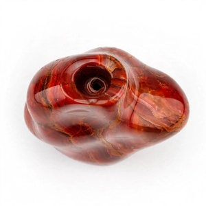 Jarrón Delgado de Ónix Rojo Cornalina Hecho a Mano con Vetas de Ónix Rojo Intenso, Pieza Decorativa de Piedra, Venta al por Mayor - Product Image 2