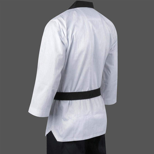 Adult Taekwondo Uniform V <b>Neck</b> Martial Arts Training Doboku Black Collar Sparring Suit - Product Image 6