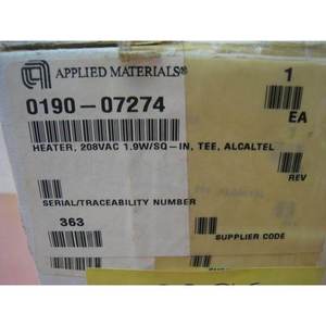 เครื่องทำความร้อน NEW AMAT 0190-07274, 208VAC 1.9W/SQ-IN - อุปกรณ์และอะไหล่เซมิคอนดักเตอร์ระดับโลกที่เชื่อถือได้ - Product Image 1