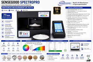 Espectrofotómetro de Color de Sobremesa ASTM E313, Medidor de Blancura para Masilla, Polvo, Pasta, Alimentos, CIE Lab Precision 400-700nm (1nm) - Product Image 3