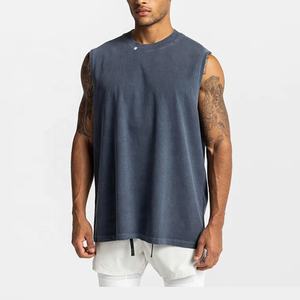 High Quality <b>Men's</b> Casual Sport <b>Gym</b> Fitness Workout Tank Top Vintage Acid Wash Stringer Sleeveless <b>Vest</b> Distressed Look Ashion - Product Image 1