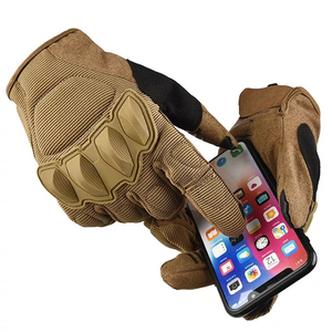 Gants tactiques en cuir à écran tactile pour le cyclisme, l'entraînement, les sports de plein air 2026, l'escalade, avec protection des articulations et doigts entiers - Product Image 3