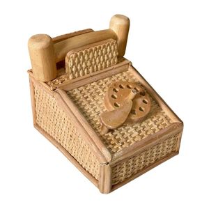Teléfono de Juguete de Mimbre Hecho a Mano para Niños, Juguete de Imitación para Niños Pequeños, Teléfono Giratorio de Mimbre al por Mayor Hecho en Vietnam - Product Image 4