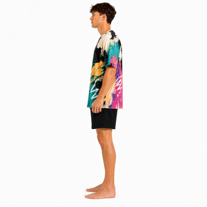 เสื้อยืดโอเวอร์ไซส์ทรงหลวมไหล่ตก ผ้าฝ้ายพรีเมียม ระบายอากาศได้ดี น้ำหนัก 240 กรัม สำหรับผู้ชาย สไตล์สตรีทแวร์ รับผลิตเสื้อยืดแบรนด์ส่วนตัว - Product Image 4