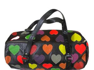 SALE BAG VALENTINEDAY Genuine Leather Duffle/Travel Bag for Women with Adjustable Shoulder Strap Rivet & Chains Decoration - Product Image 5