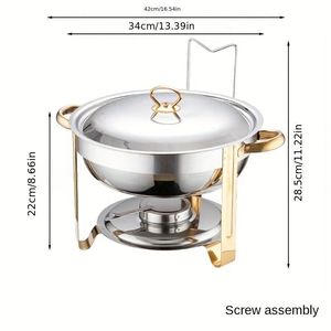 Modern Stainless Steel Catering Chaffing dish food <b>warmer</b> <b>buffet</b> for wedding party birthday celebration - Product Image 6