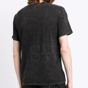 Camiseta con efecto lavado ácido, tela lavada con tacto suave, perfecta para ropa urbana, conjuntos casuales y uso diario. - Product Image 4